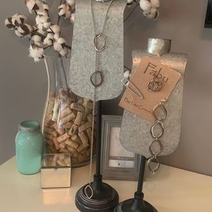 Mixed metal Fabu jewelry set